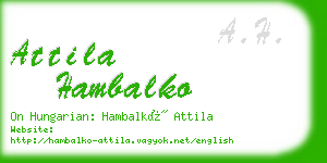 attila hambalko business card